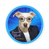 BowWowie Mandel (By It's Beegee) Round Vinyl Stickers